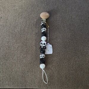 Panda Design Black and White Pacifier Holder